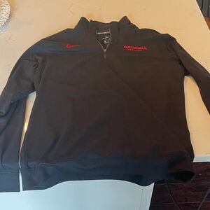 Nike Large Black Georgia Bulldogs Pullover with Red Nike logo